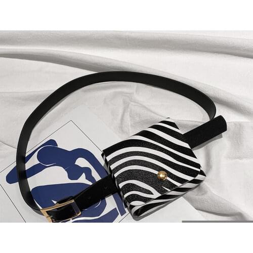 Creative Animal Pattern Women Waist Belt Bags Vintage PU Leather Mini Money Purse Female Bum Phone Pouch Leather Chest Pack 2021