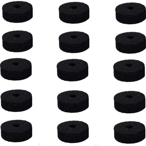 Round Soft Black Cy/Mb Stand Felt Washer Replacement, Suitable for 15 Sets of Drums