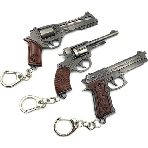 Hot Game PUBG P92 Sand Eagle Pistol Revolver Weapon Model Pubg Keychain Key Ring For Game Lover Gift Of High Quality Jewelry
