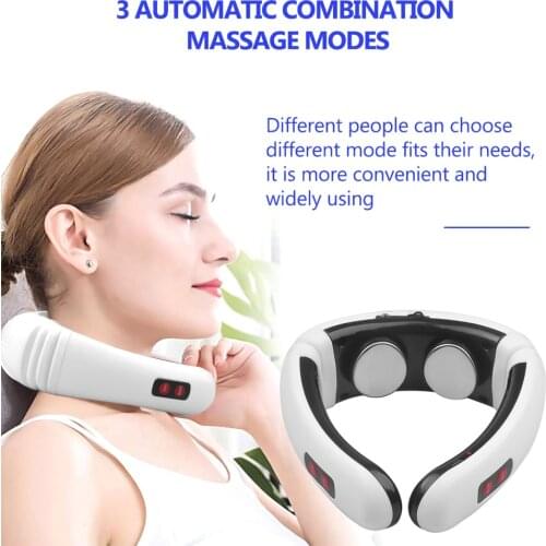 Neck massager Electric Magnetic Pulse Heated health care Cervical therapy instrument Charge patch Infrared Cervical Massager
