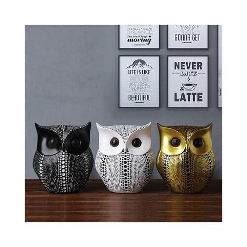 Mini resin moss micro landscape furnishings European simple owl gift resin home furnishings handicraft accessories elf