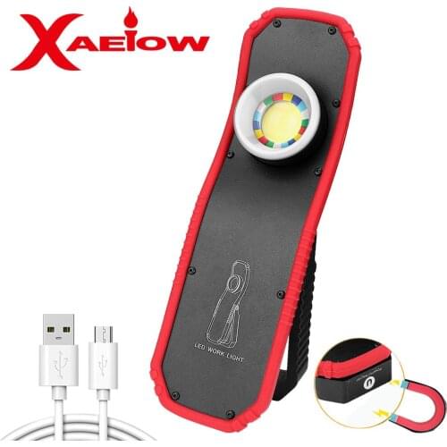 60W New Portable Flashlight Torch Magnetic COB Lantern Power USB Rechargeable LED Work Light Hanging Hook Outdoor Camping Lamp