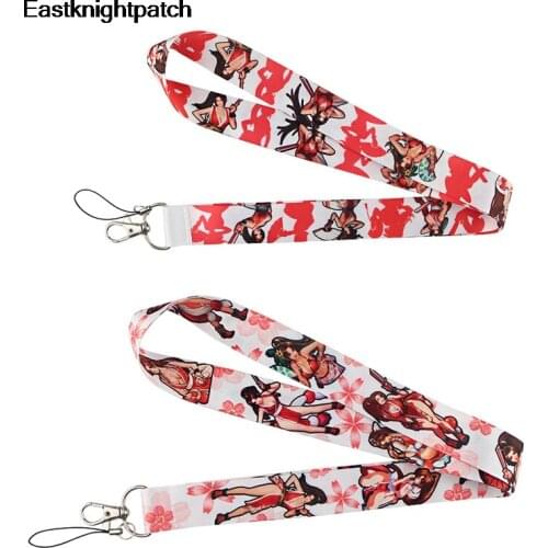 Game character keychains Accessory Safety Phone USB ID Badge Holders Keys Strap Neck lanyards webbing E1211