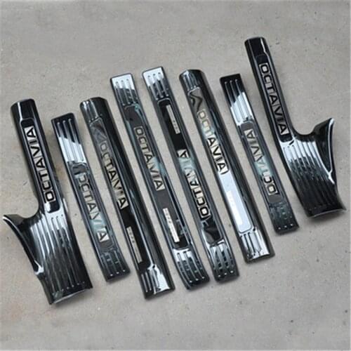 Stainless steel Scuff Plate/Door Sill Inside Door Sill Scuff Plate Welcome Pedal for Skoda Octavia 2015-2019 Car Styling