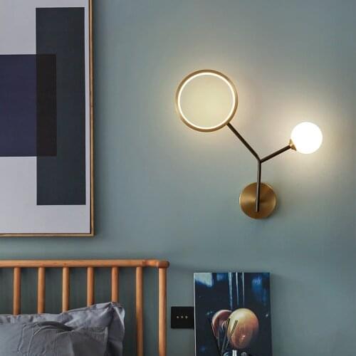 Nordic wall lamp light luxury bedroom bedside Aisle lamp LED lamp creative corridor lamp TV wall lamp mirror front lamp CL31604