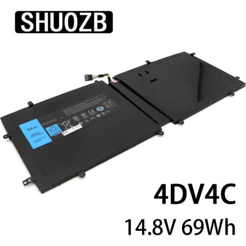 New 4DV4C Laptop Battery 14.8V 69WH for Dell XPS18 1810 1820 Series Tablet 63FK6 D10H3 063FK6 SHUOZB