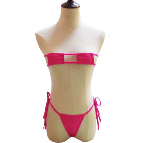 New micro bikini plus size swimwear women swimsuit women biquini bikinis Solid color square String Lace Triangle Thong Beach spa