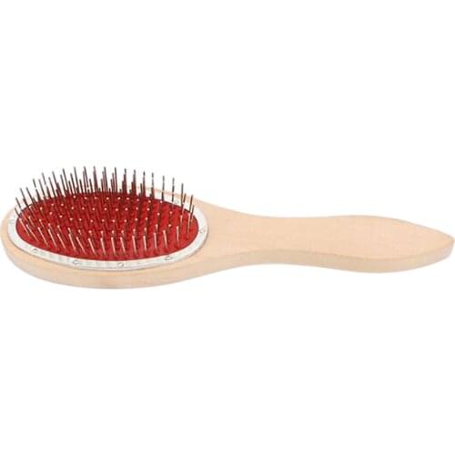 Detangling Steel Tooth Wood Comb Wig Brush For Training Head Hairbrush