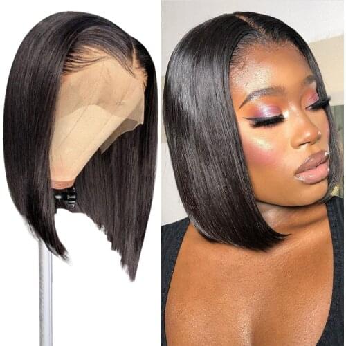 Straight Bob Human Hair Wigs 13X4 Lace Front Bob Wigs Straight Short Bob Wig Frontal Human Hair Wigs on sale clearance human