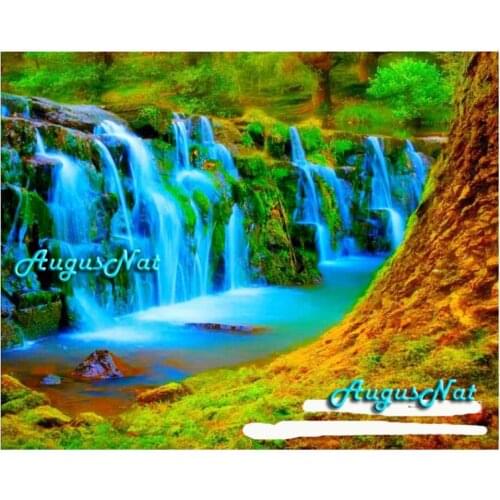 Scenery diamond painting full square waterfall diamond dotz sight view wall decal landscape wall art painting with diamonds gift