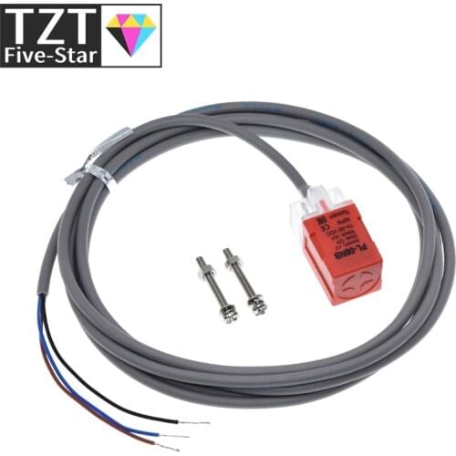 PL-08N2 8mm sensing DC NPN NC Cube Shell Inductive Screen Shield Type Proximity Switch LP08 Proximity Sensor For Arduino