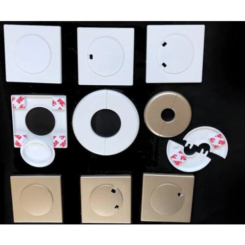 Plastic wall Wire Hole Cover plate Base plug round 86 type switch VGA socket outlet decor cover cable holder protector Hardware