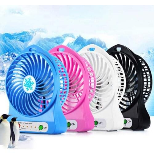 1PCs Portable Rechargeable Led Light Fan Air Cooler Mini Desk Usb Fan Third Wind Usb Fan Without Battery Cooling Handheld Fan