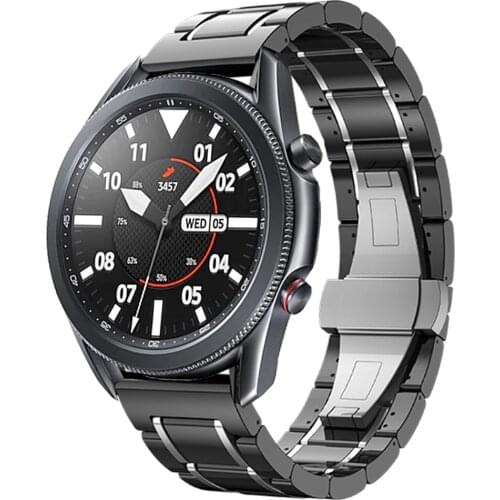 Band for Samsung Galaxy Watch 3 Strap 45mm 41mm Luxury Ceramics Business Bracelet Active 2 40mm 44mm/Galaxy Watch 46mm 20mm 22mm