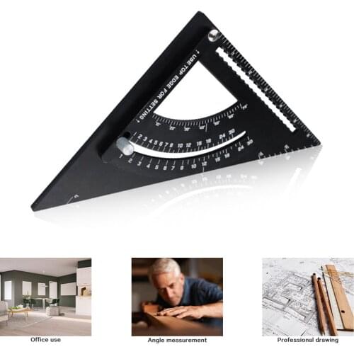 Triangle Ruler Carpenters Square Aluminium Alloy For Woodworking Measurement Thicken 45 Degree Framing Measure