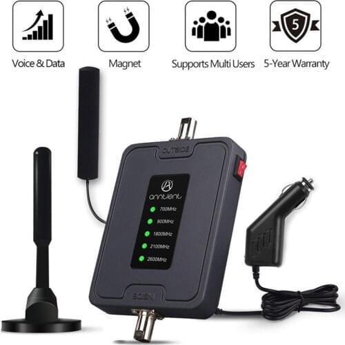 2G 3G 4G LTE Mobile Cell Phone Signal Booster 700/900/1800/2100/2600MHz for Australia Car Use Band28/8/3/1/7 RV Repeater Antenna