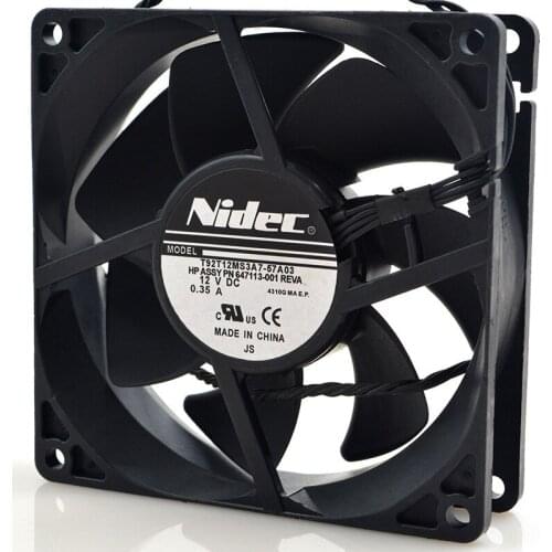 Original FOR NIDEC t92t12ms3a7-57a03 9225 9cm DC12V 0.35a cooling fan