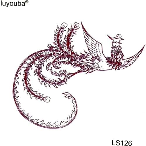 30pcs Phoenix Waterproof Temporary Tattoo Sticker King Of The Birds Tatuagem Temporarles Fake Tattoo Temporary tatoo