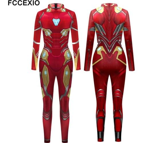FCCEXIO The Combat Hero Movie Pattern 3D Print Sexy Bodysuits Cosplay Costume Jumpsuit Adults Onesie Long Sleeve Outfits