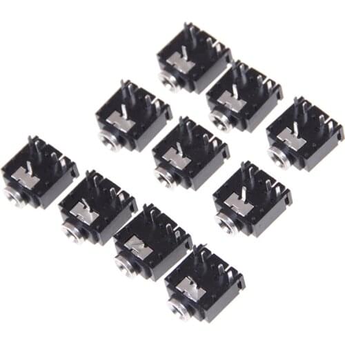 10 Pcs 5 Pin 3.5mm Female Audio Stereo Jack Socket PJ-307 PJ307 3F07 Audio Socket