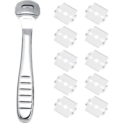 Hand Foot File Care Corn Cuticle Remover Shaver Blade Smooth Feet Pedicure Callus Skin Remover Care Tool 10Pcs Shaving Blades