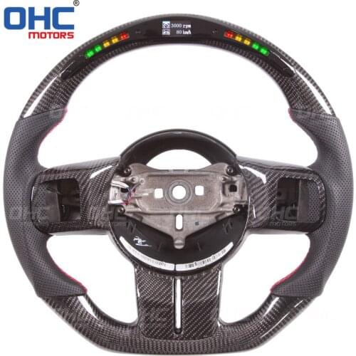 100% Real Carbon Fiber LED Display Steering Wheel compatible for Wrangler Jee-p