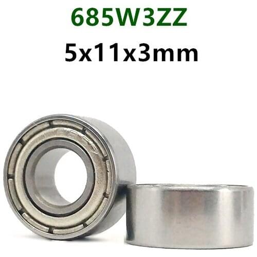 100pcs/500pcs 685ZZ W3 MR115ZZ/B3 618/5-2Z 5*11*3 mm miniature deep groove ball bearing 685-2Z 5mmx11mmx3mm aero model bearing