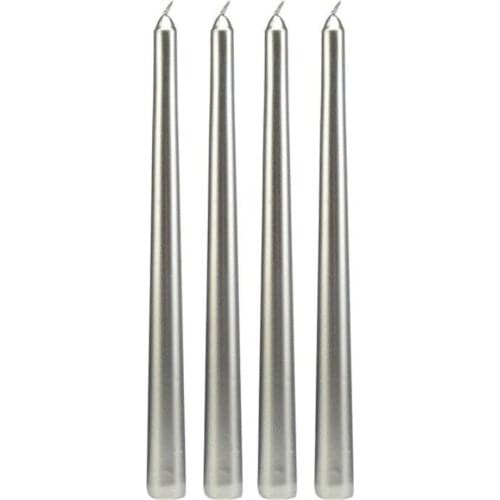4 Candlesticks Candle-Leaf Silver Candles