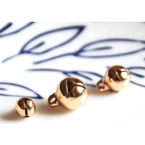 4 pcs/lot gold color golden charms tinkle bell jewelry making craft findings DIY for women