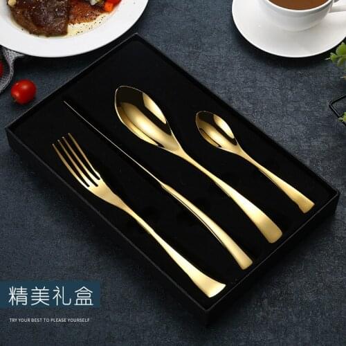 4-piece western tableware stainless steel tableware fork spoon knife set high-end knife fork spoon wedding tableware