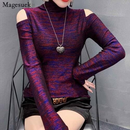 Plus Size Hollow Out Long Sleeve Shirt Women New Fashion Blouse Women Casual Off Shoulder Office Women Blouse Blusas Mujer 11370