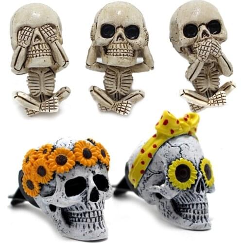 Skull Air Outlet Freshener Car Fragrance Diffuser Automotive Interior Decorations Excellent Gifts for Driver Frineds LX0E
