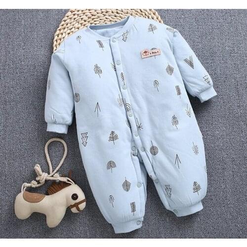 Baby Rompers Winter Baby Boy girls Clothes Cotton Newborn toddler Clothes Animal Stitch Babys Sets