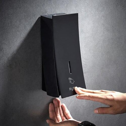 ABS 450ml soap dispenser kitchen accumulator wall mount bath shampoo dispenser liquid bottle black soap dispenser bathroom