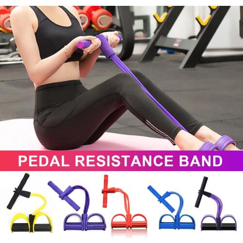 4 Resistanc Elastic Pull Ropes Exerciser Rower Belly Resistance Band Home Gym Sport Training Elastic Bands for Fitness Equipment