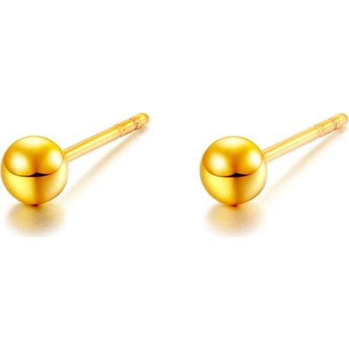 Smooth Round Stud Earrings Yellow Gold Filled Stud Earrings