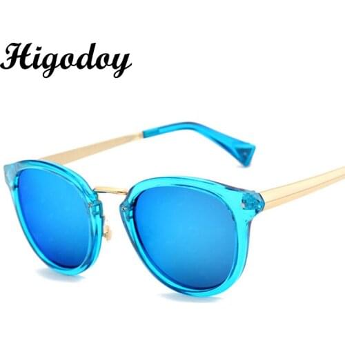 Higodoy Round Metal Sunglasses Women Luxury Brand Oversized Men Sunglass Fashion Designer UV Protection Ladies Sun Glasses