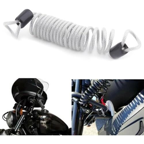 Motorcycle Disc Lock Security Reminder Anti Theft Rope Bike Bicycle Rope Helmet Lock Wire for Motorbike Tool Spring Cable