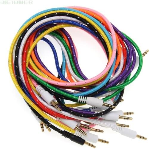 Aux Audio Cable 3.5 mm to 3.5mm Aux Cable Male to Male Nylon AUX Cable Gold Plated Auxiliary Cable for Car iPhones Media Players