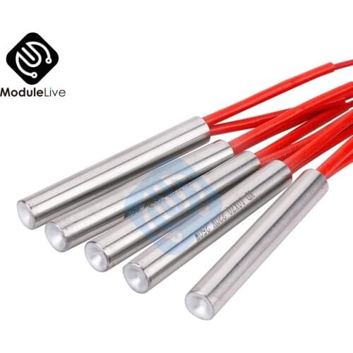 Electric Cartridge Heater Element 220V 6mm Tube Diameter Stainless Steel Tubular Heating Element Wattage 100W 3 Seconds Heating
