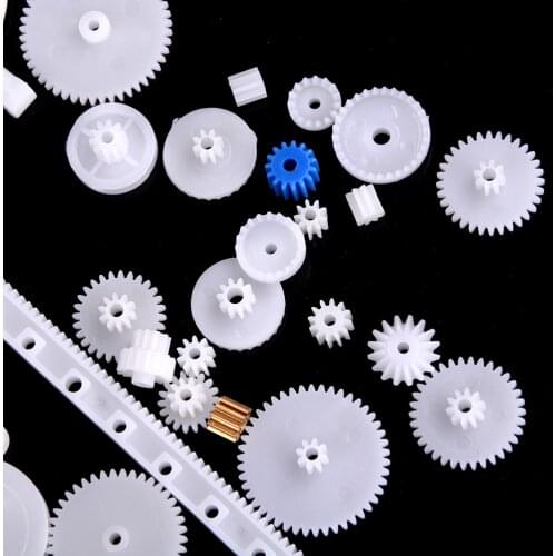 New Worm Gears DIY Single Double Gear Set 60 Pcs/set Plastic Rack Pulley Belt hot selling new arrival