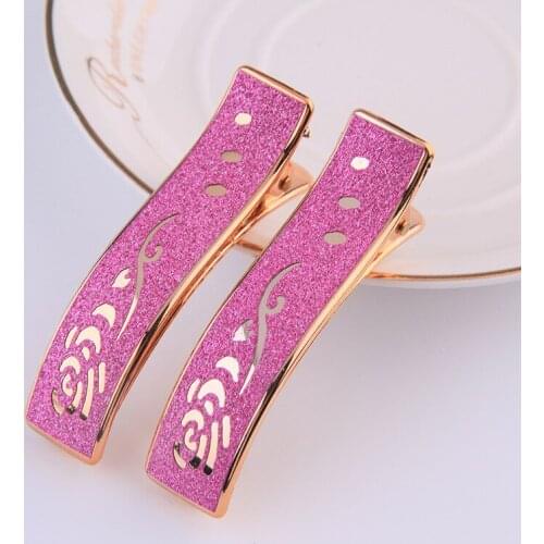 New fashion Delicate Barrettes flowers Solid color adult Wild Frosted Duckbill Clip hairpin lady girl hair accessories Headdress