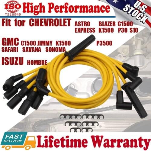 8MM Spark Plug Wire Upgrade For Chevrolet GMC Jimmy Safari 4.3L V6 1996-2007