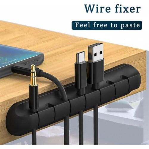 Cable Organizer Silicone USB Cable Winder Desktop Tidy Management Clips Cable Holder for Mouse Headphone Wire Organizer 30