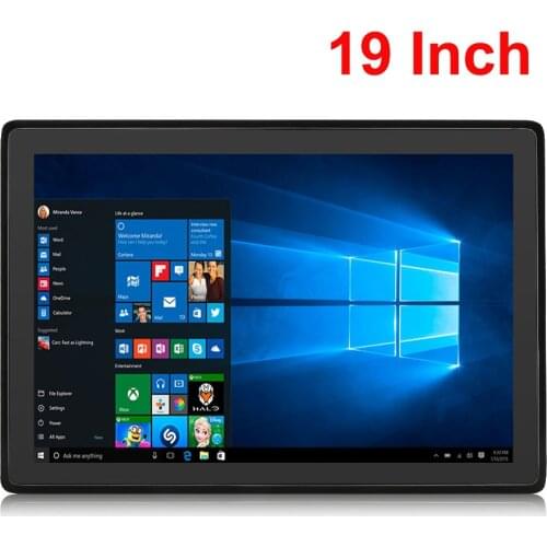 19 Inch Wide Screen Industrial Windows Embedded Computer PC All In One Win10 Tablet Intel I3 I5 I7 8GB RAM Dual WiFi RS232 RJ45