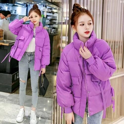 Chic Short Parkas Korean Fashion Winter Women Jacket Thicken Warm Loose Down-Cotton Clothes Sweet Cotton Padded Design Coat Lady