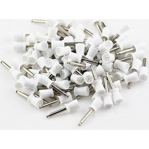 Brand New Dental Lab Materials White Flat Polishing Polisher Prophy Cup Brushes Dentist Products