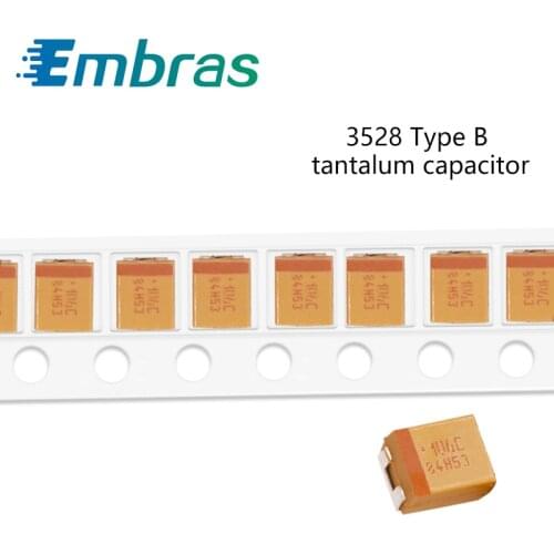 Type B 3528 SMD Tantalum Capacitor 6.3v 16v 20v 25v 35v 68uf 47/ 22/10/4.7/2.2uf 10v 100uf 107M 1210 10Pcs