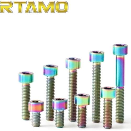 Titanium Parallel Socket Cap Bolt M6X10/12/15/20/25/30/35/40/45mmTi Hexagon Head Cap Screws for Car,Bicycle and Motorcycle Parts