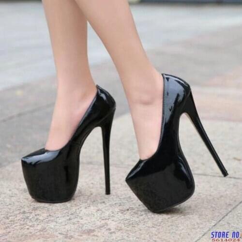 35-44 Size Women Super High Heels 18cm Shoes Concise 8CM Platforms Shoes Pumps Wedding Party Sexy Leather Shoes Zapatos MC-47